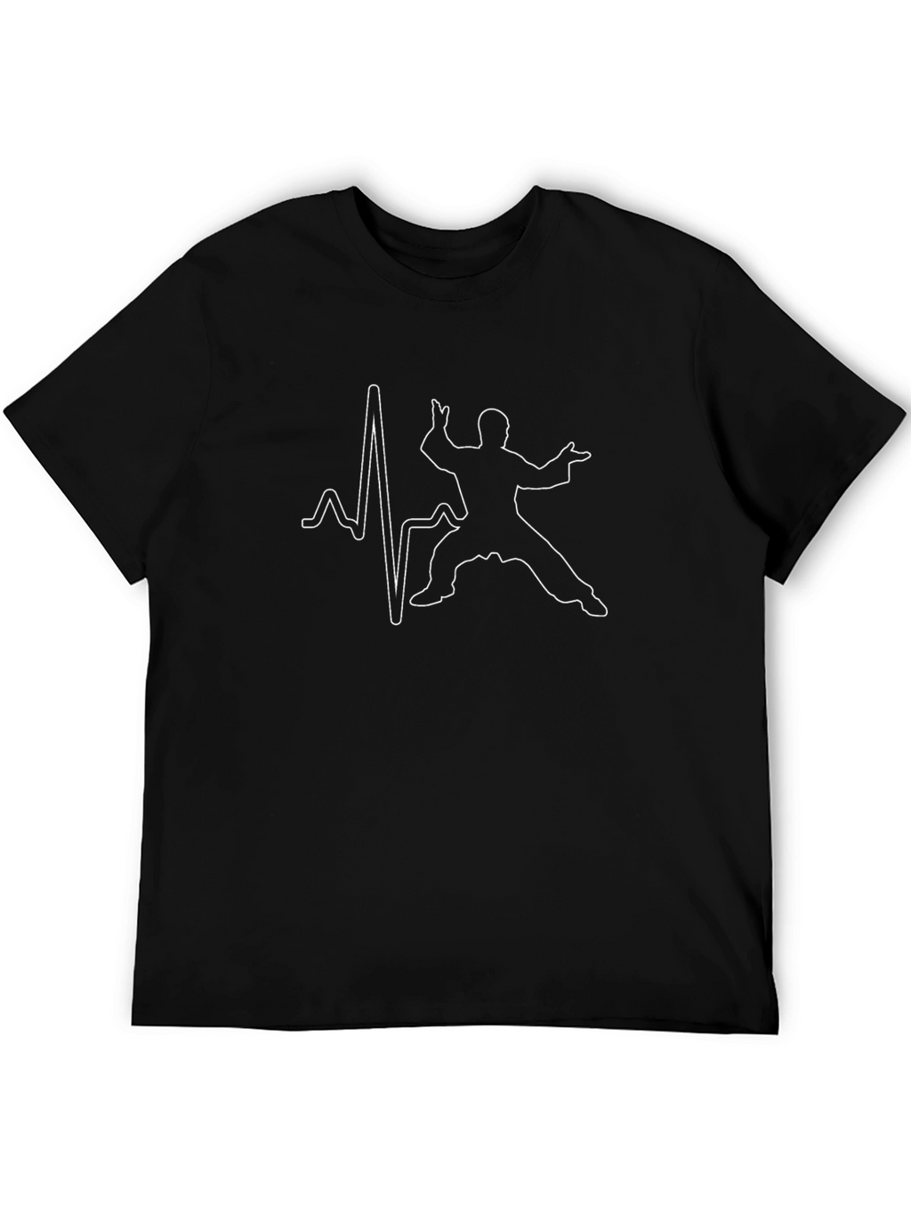 Heartbeat Skydiver Black T-Shirt