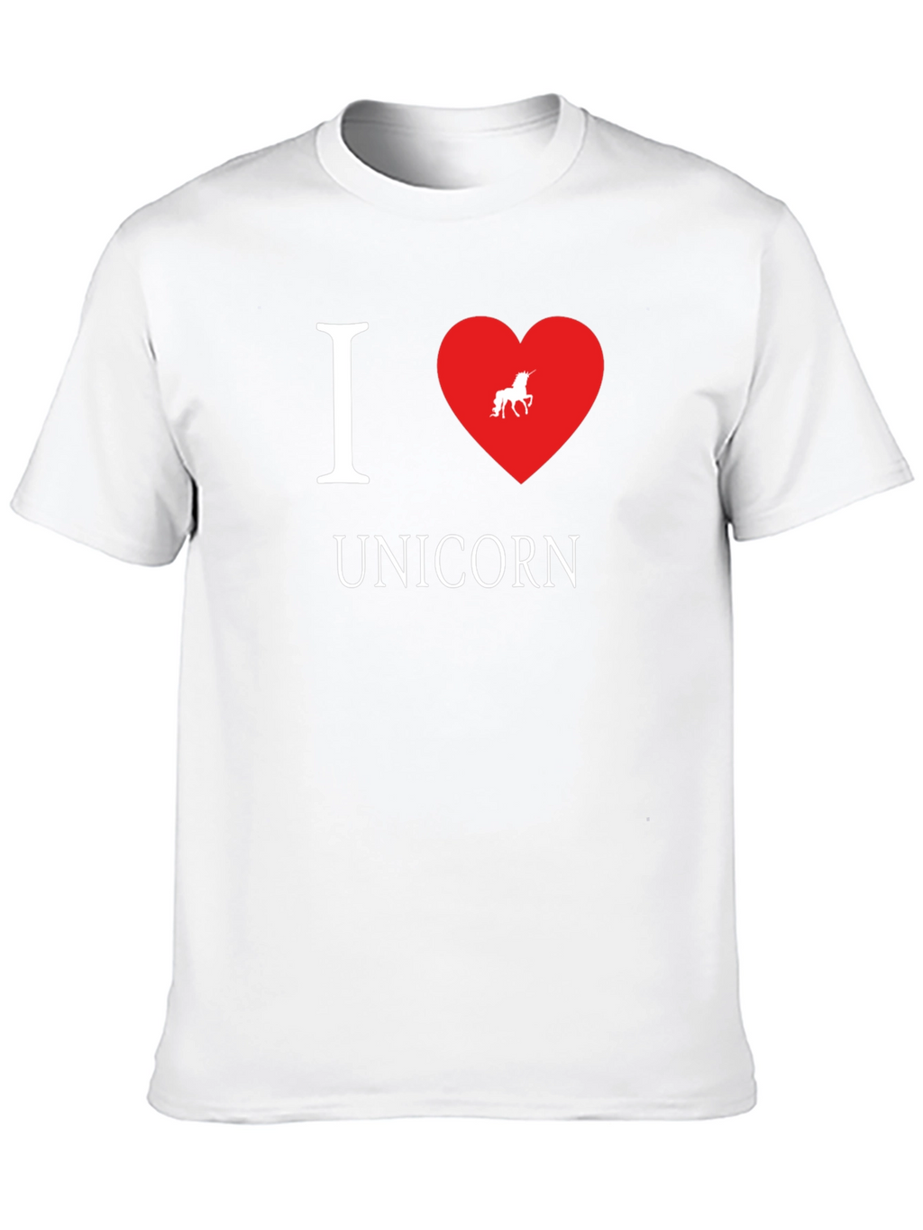 I Heart Unicorn Black T-Shirt