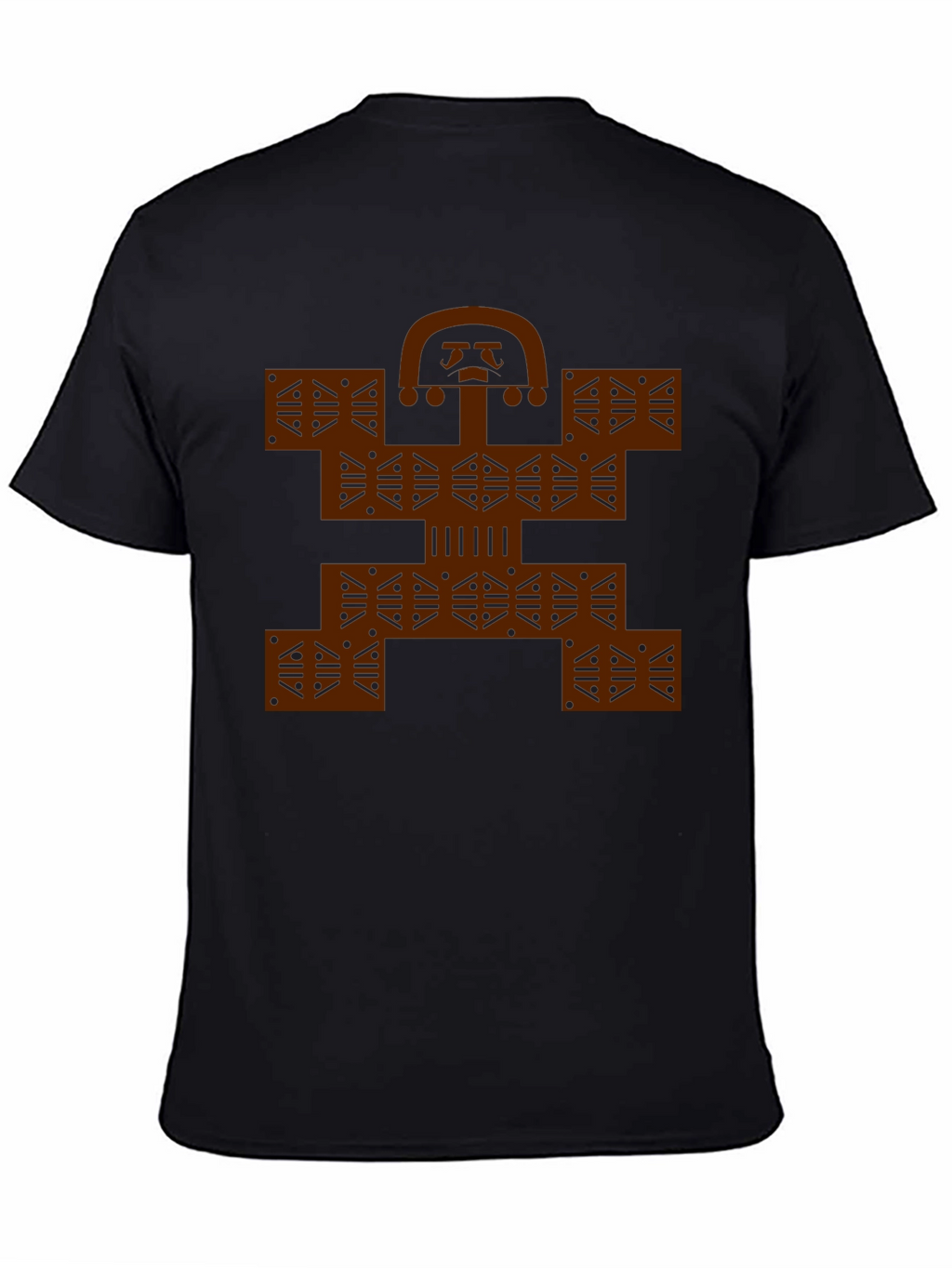 Colombian Molas Inspired Graphic Print Black Tee
