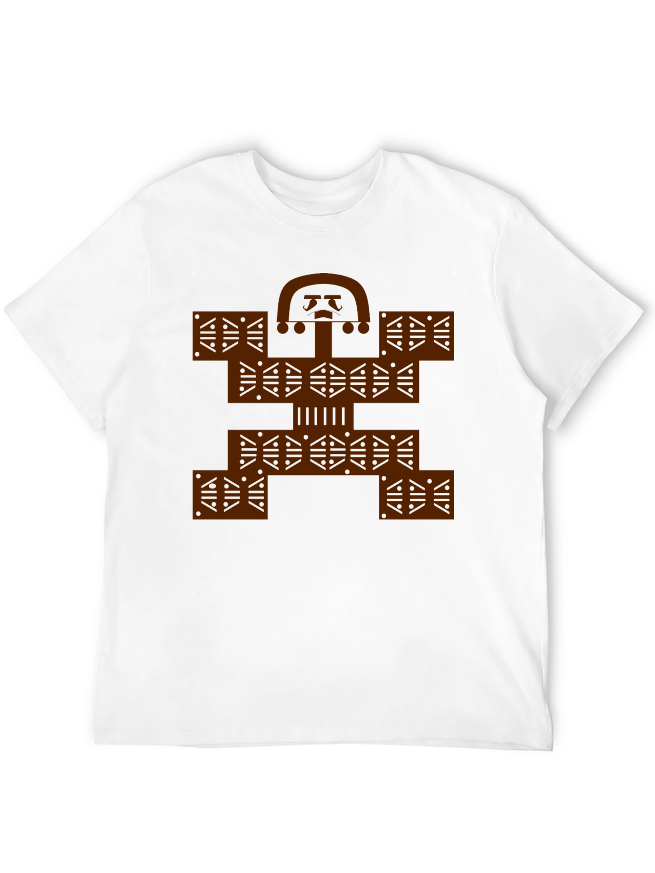 Colombian Molas Inspired Graphic Print Black Tee