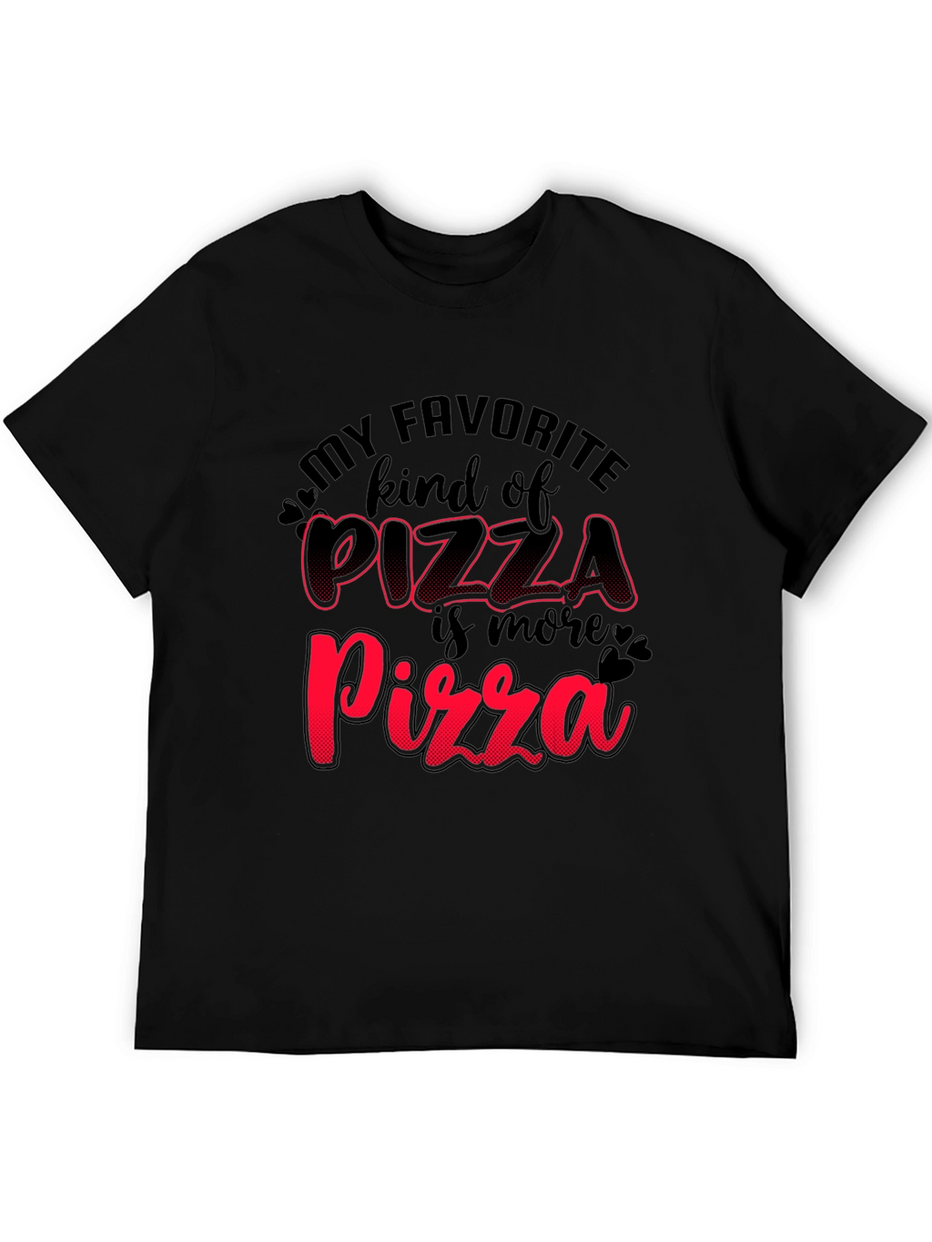 Pizza Lovers Black T-Shirt