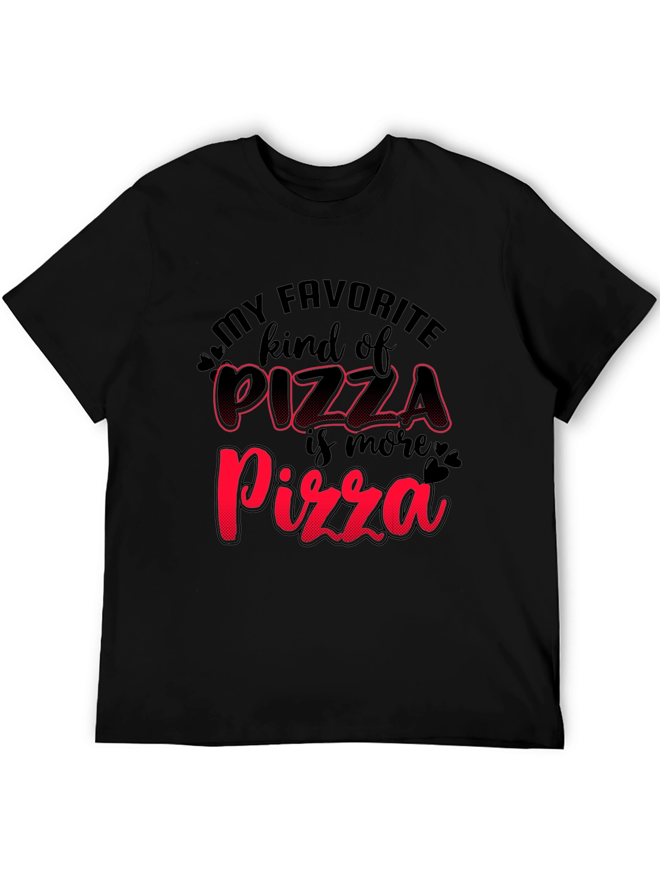 Pizza Lovers Black T-Shirt
