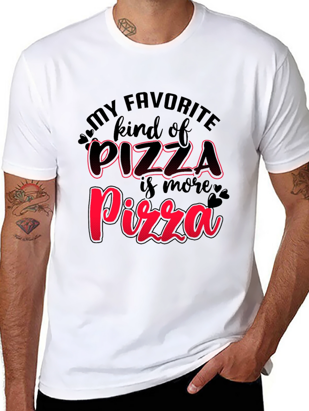 Pizza Lovers Black T-Shirt