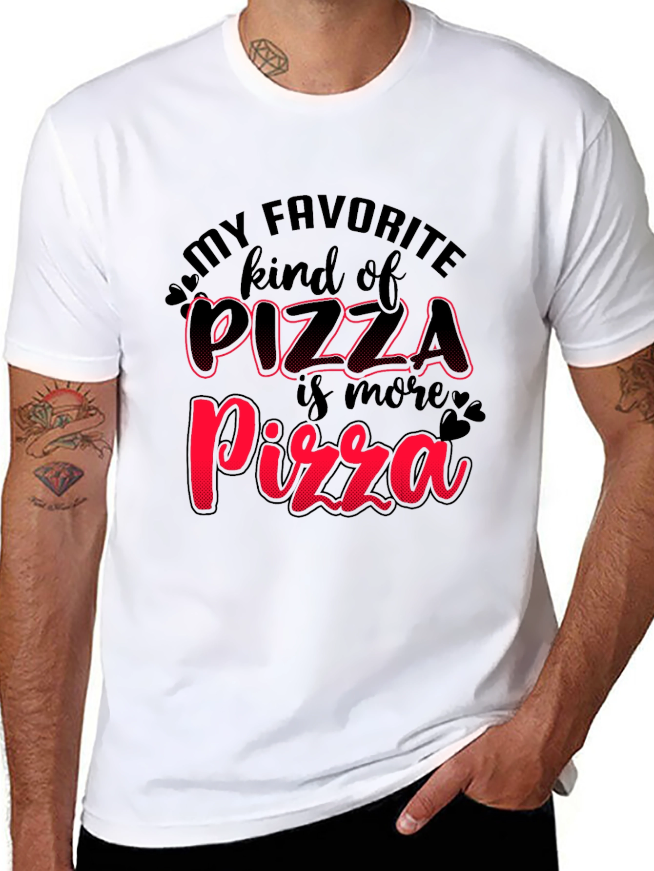 Pizza Lovers Black T-Shirt