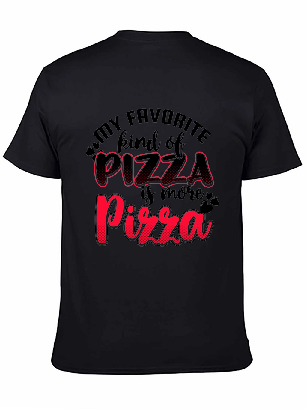 Pizza Lovers Black T-Shirt