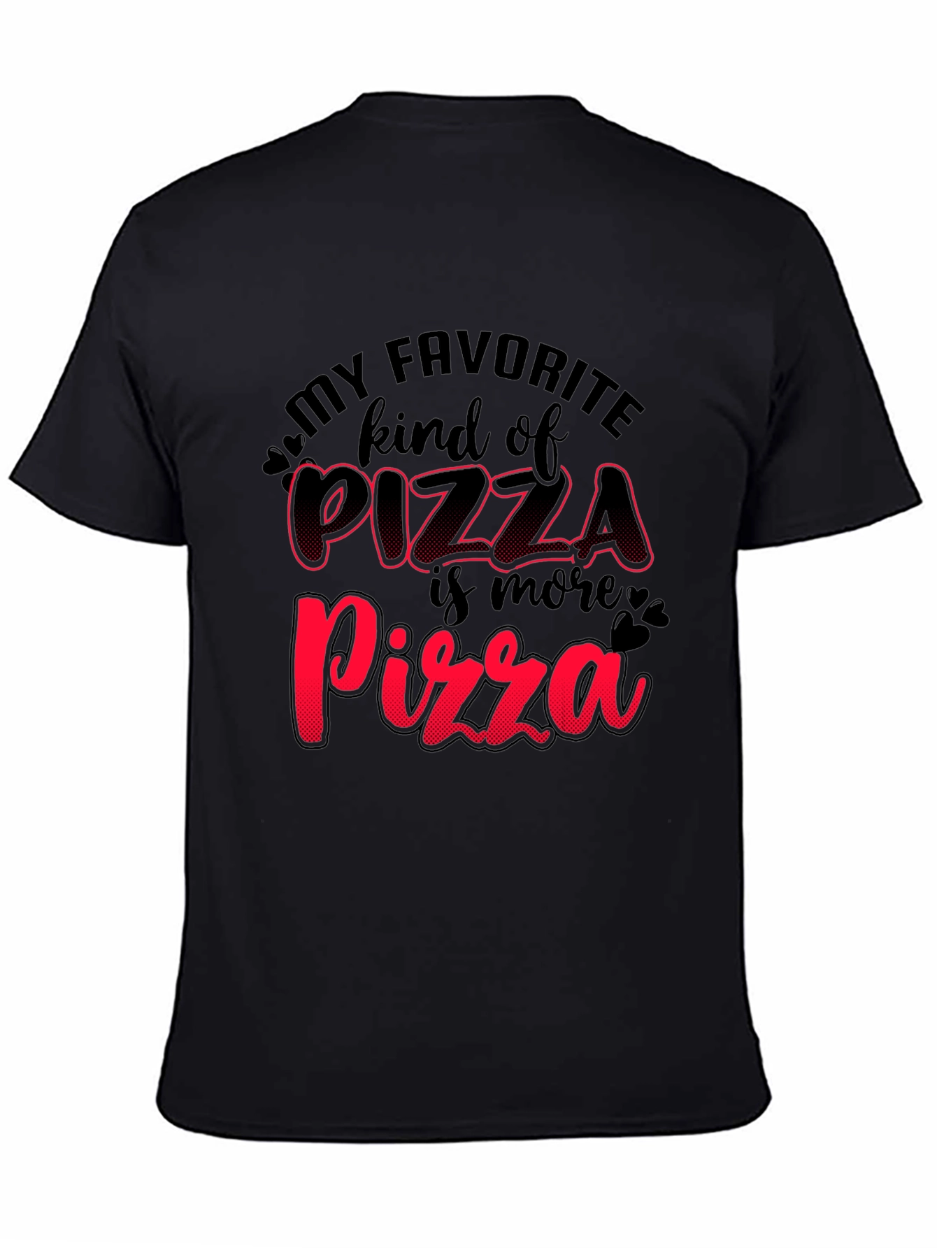 Pizza Lovers Black T-Shirt