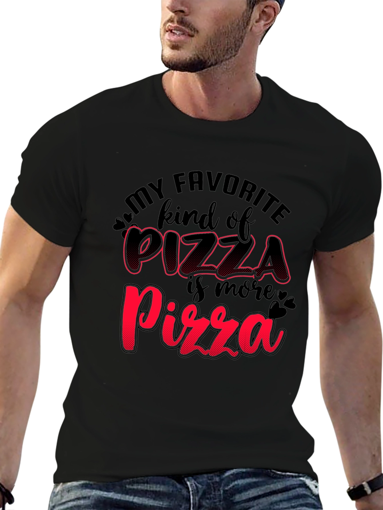 Pizza Lovers Black T-Shirt