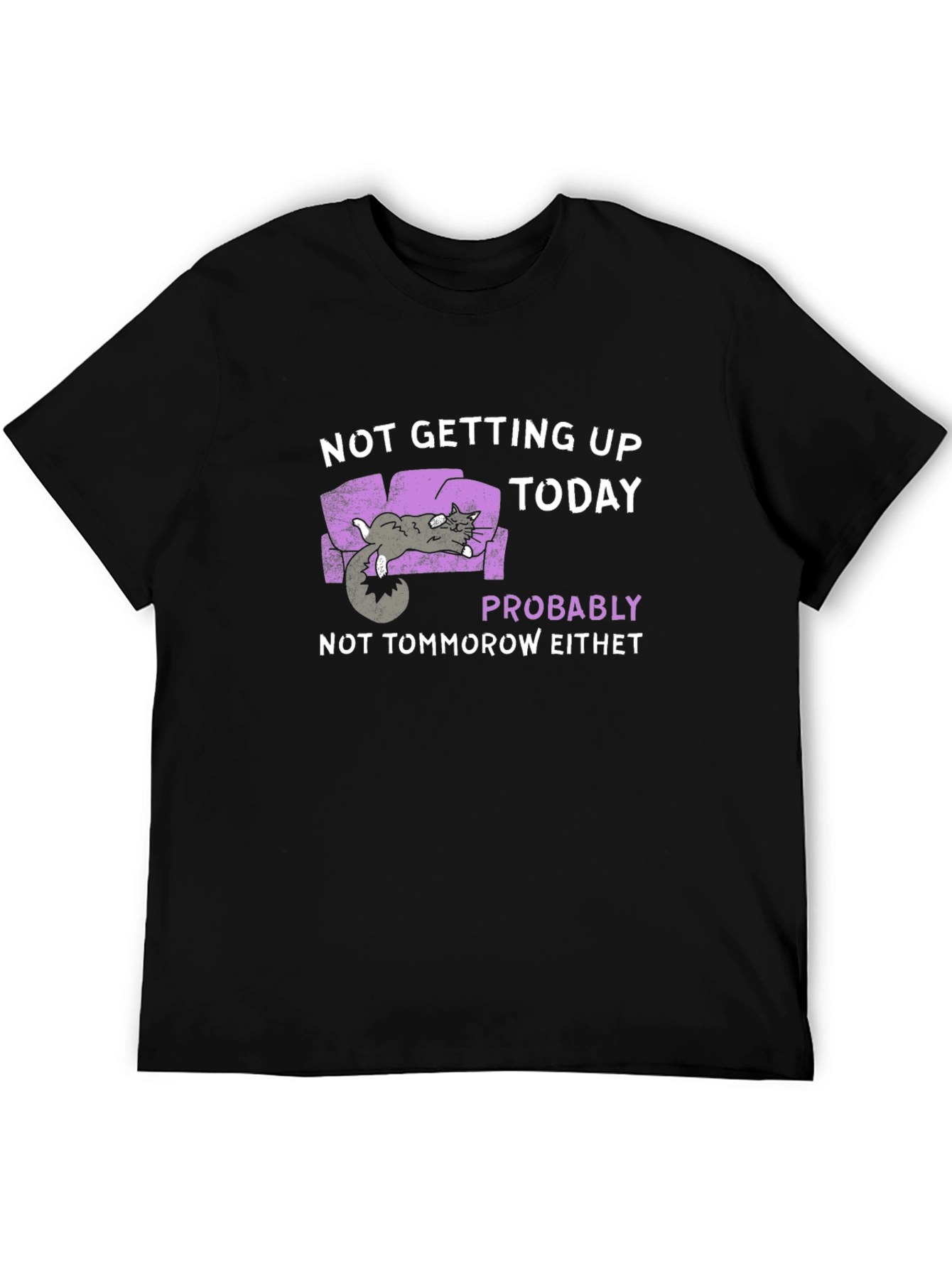 Lazy Cat T-Shirt - Not Getting Up Today