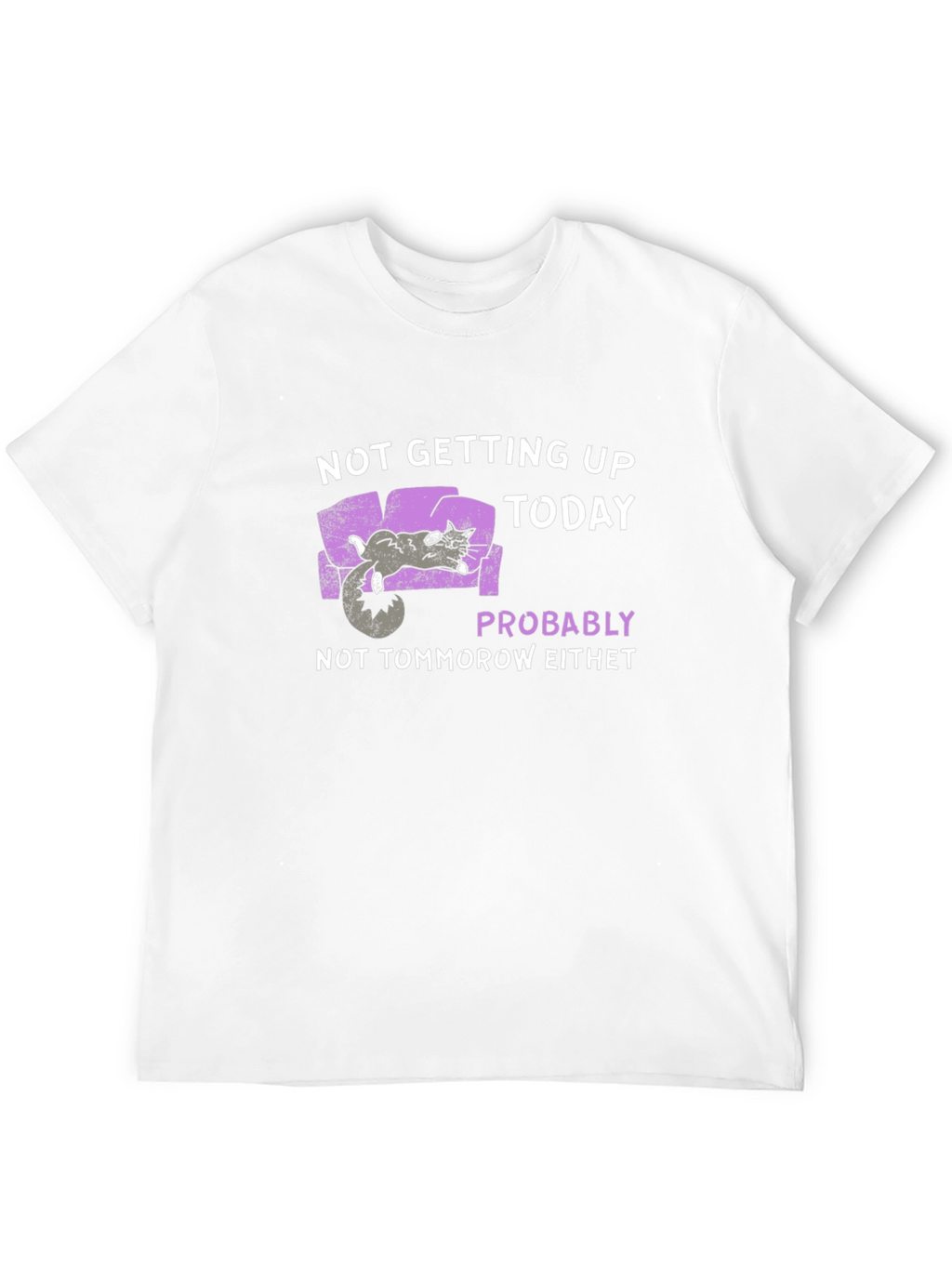 Lazy Cat T-Shirt - Not Getting Up Today