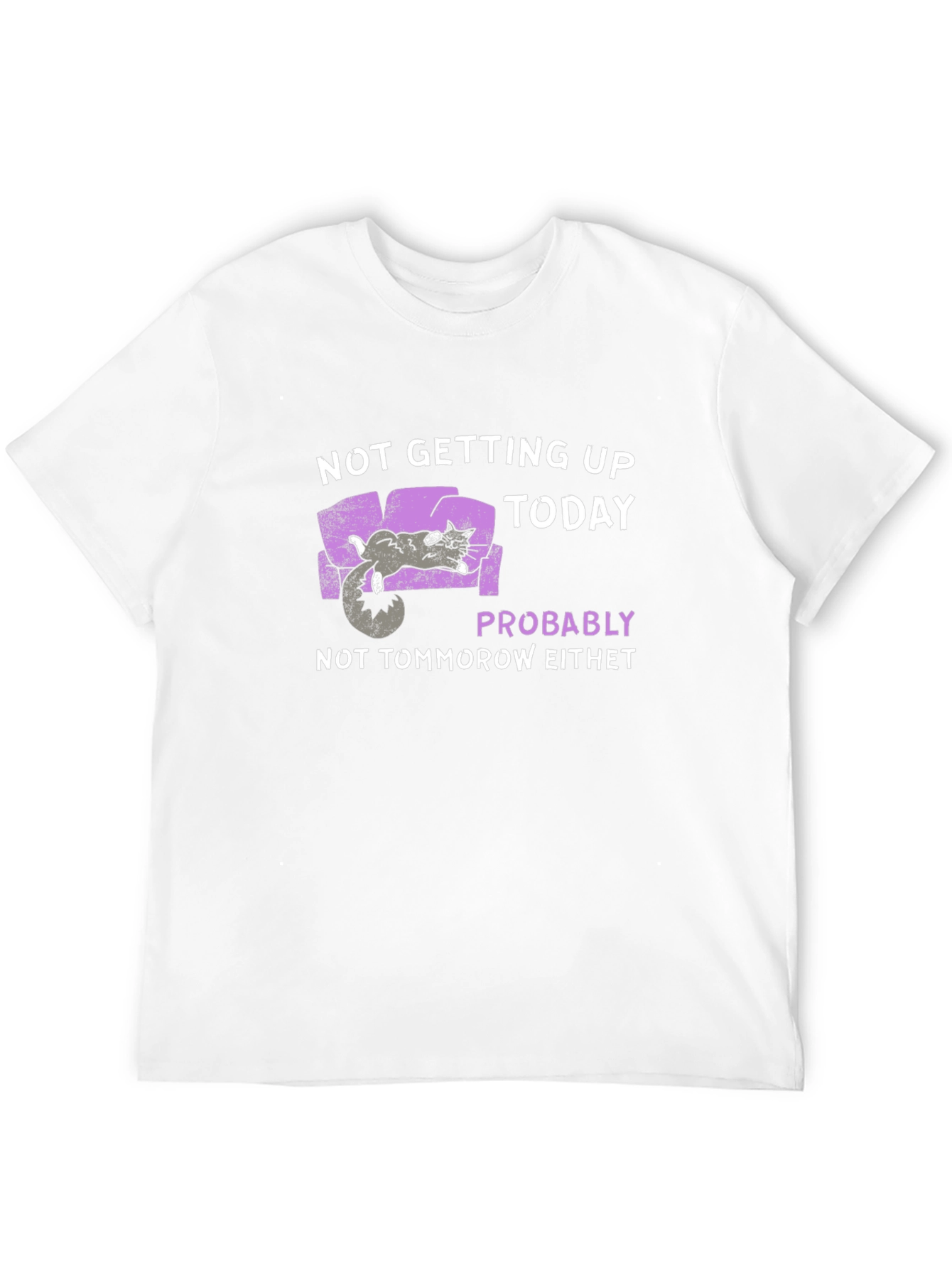 Lazy Cat T-Shirt - Not Getting Up Today