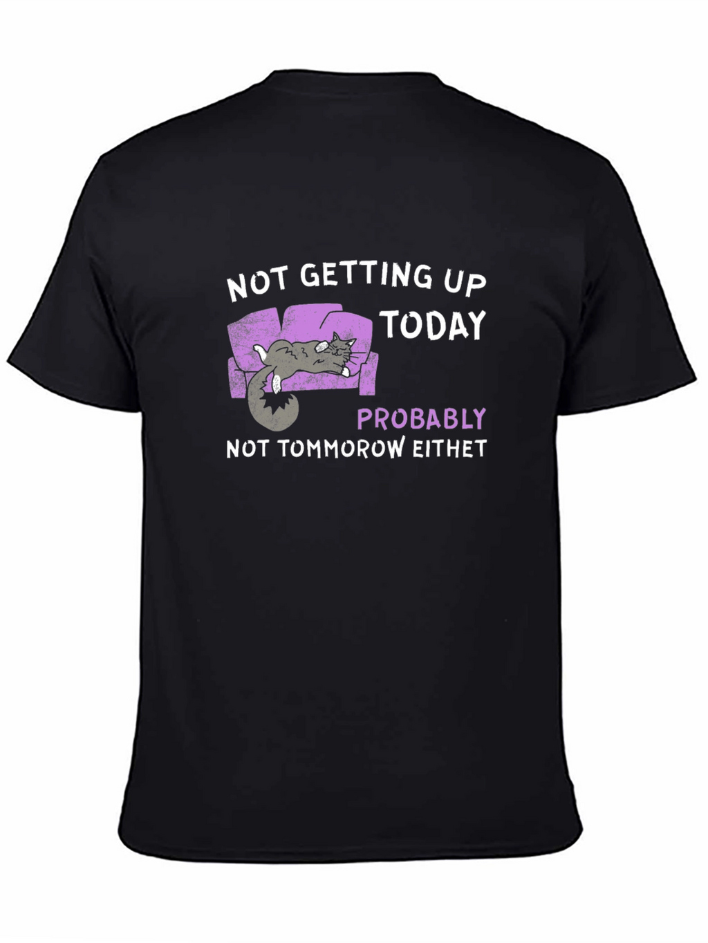 Lazy Cat T-Shirt - Not Getting Up Today