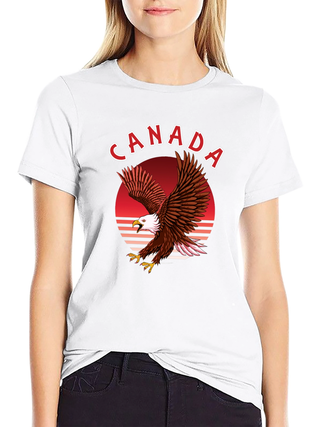 Canada Eagle Graphic T-Shirt - Black