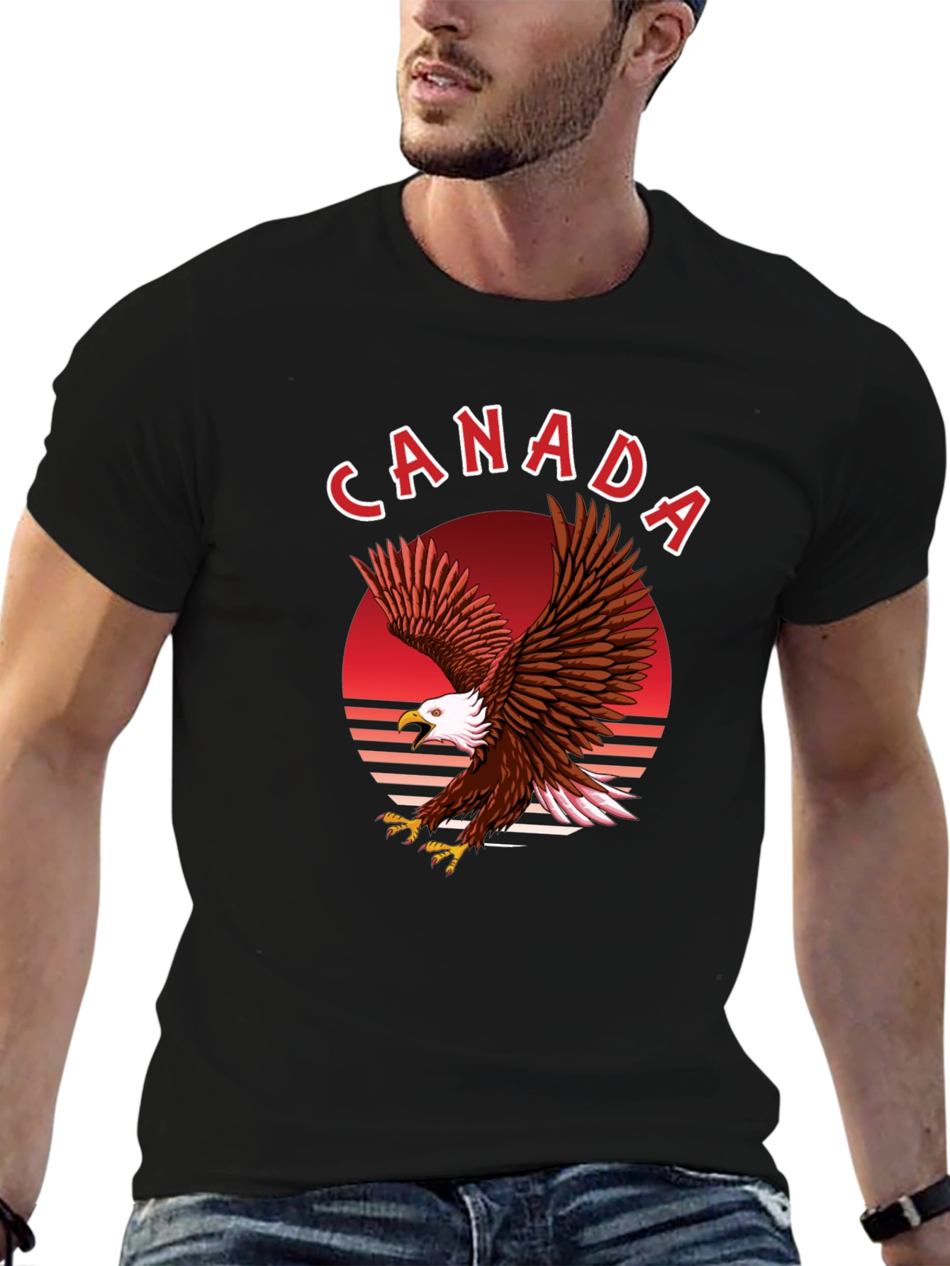 Canada Eagle Graphic T-Shirt - Black