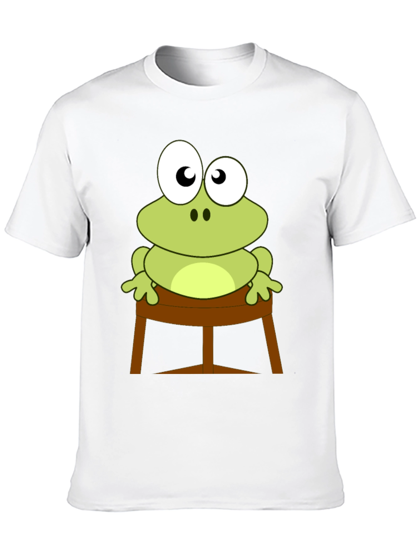 Frog on Stool Graphic Tee - Mens Black T-Shirt