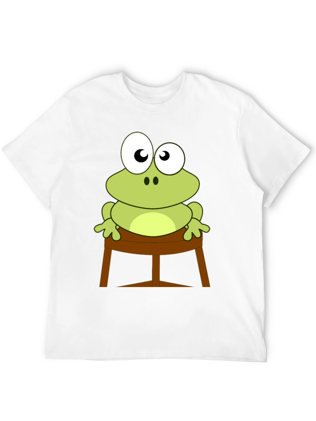 Frog on Stool Graphic Tee - Mens Black T-Shirt