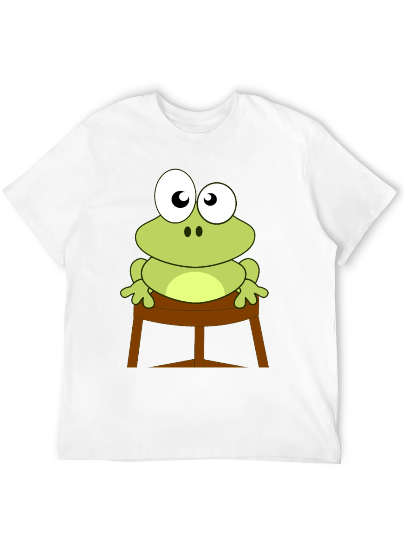 Frog on Stool Graphic Tee - Mens Black T-Shirt