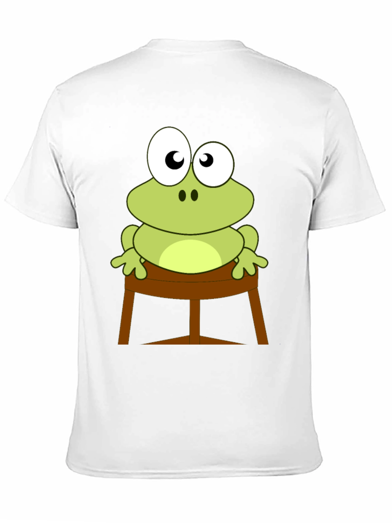 Frog on Stool Graphic Tee - Mens Black T-Shirt