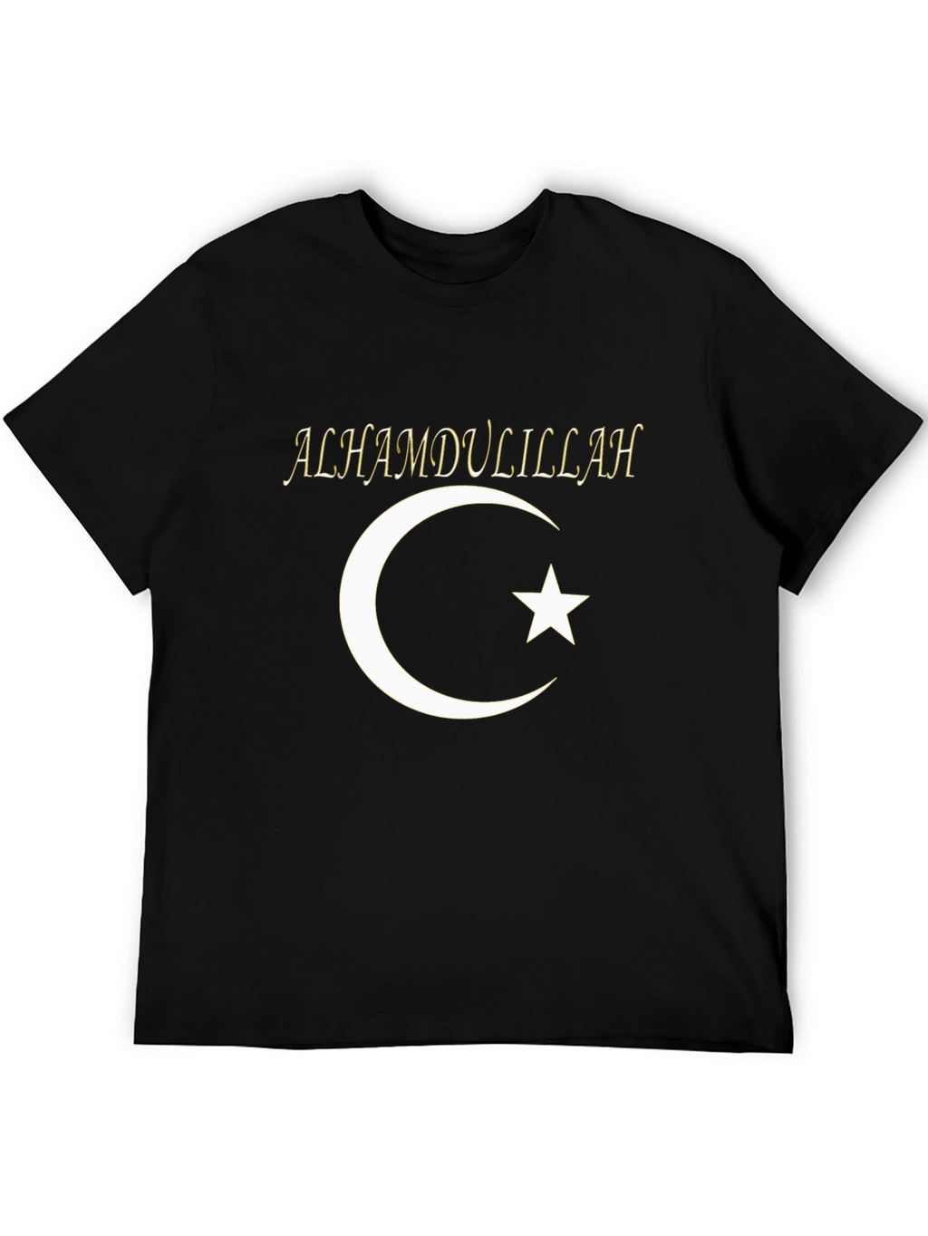 Alhamdulillah Crescent Moon Star Graphic T-Shirt