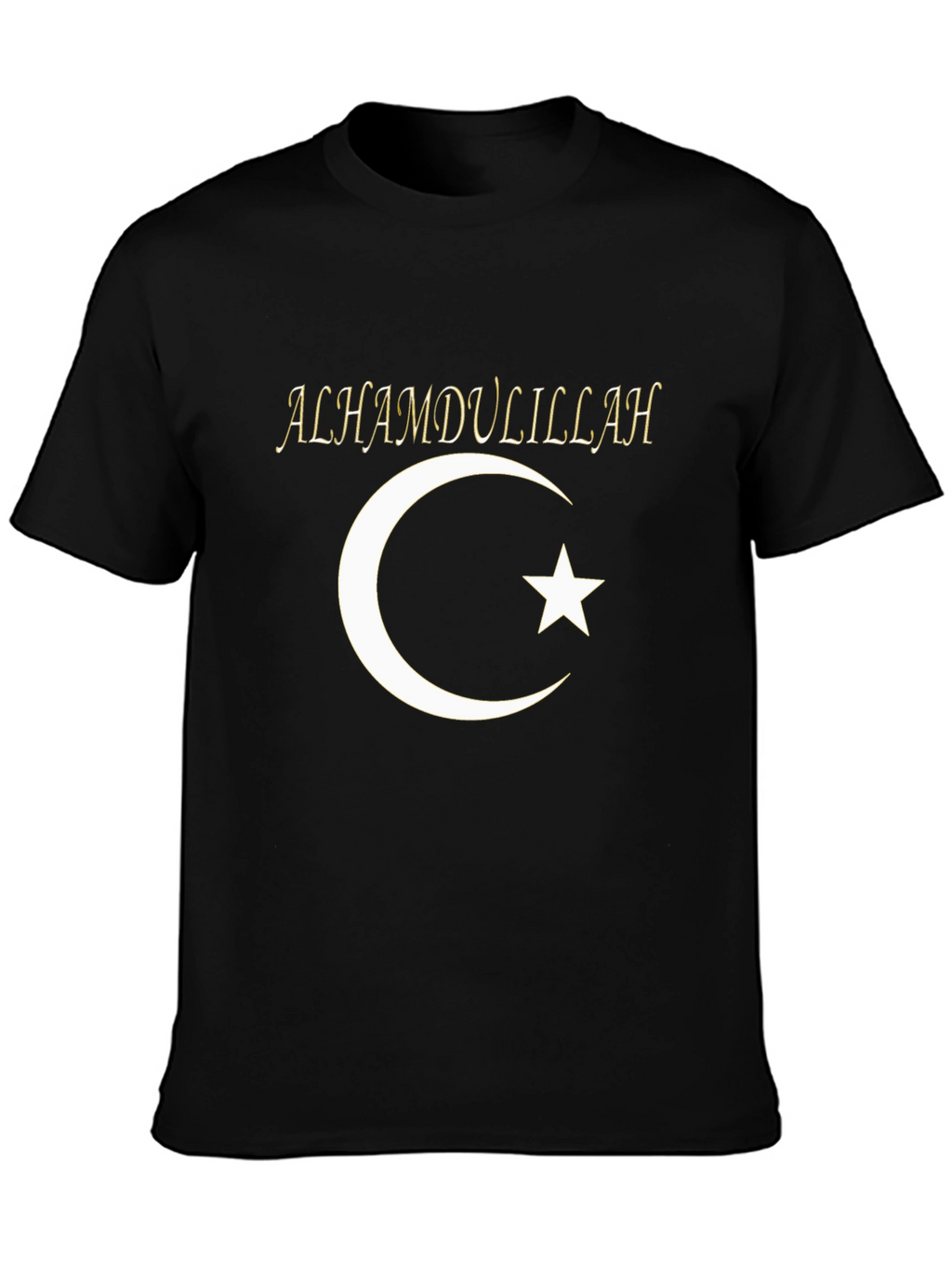 Alhamdulillah Crescent Moon Star Graphic T-Shirt