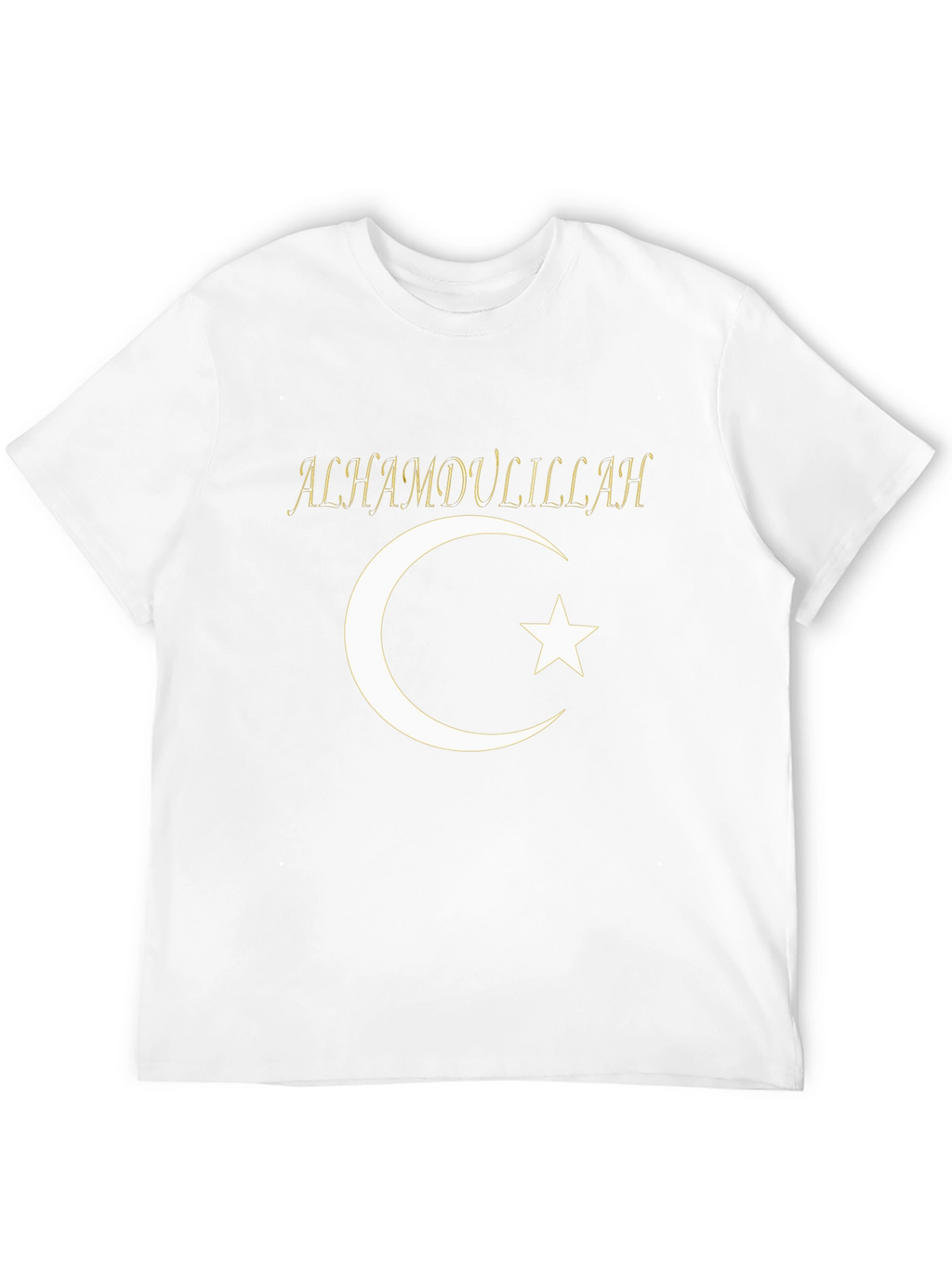 Alhamdulillah Crescent Moon Star Graphic T-Shirt