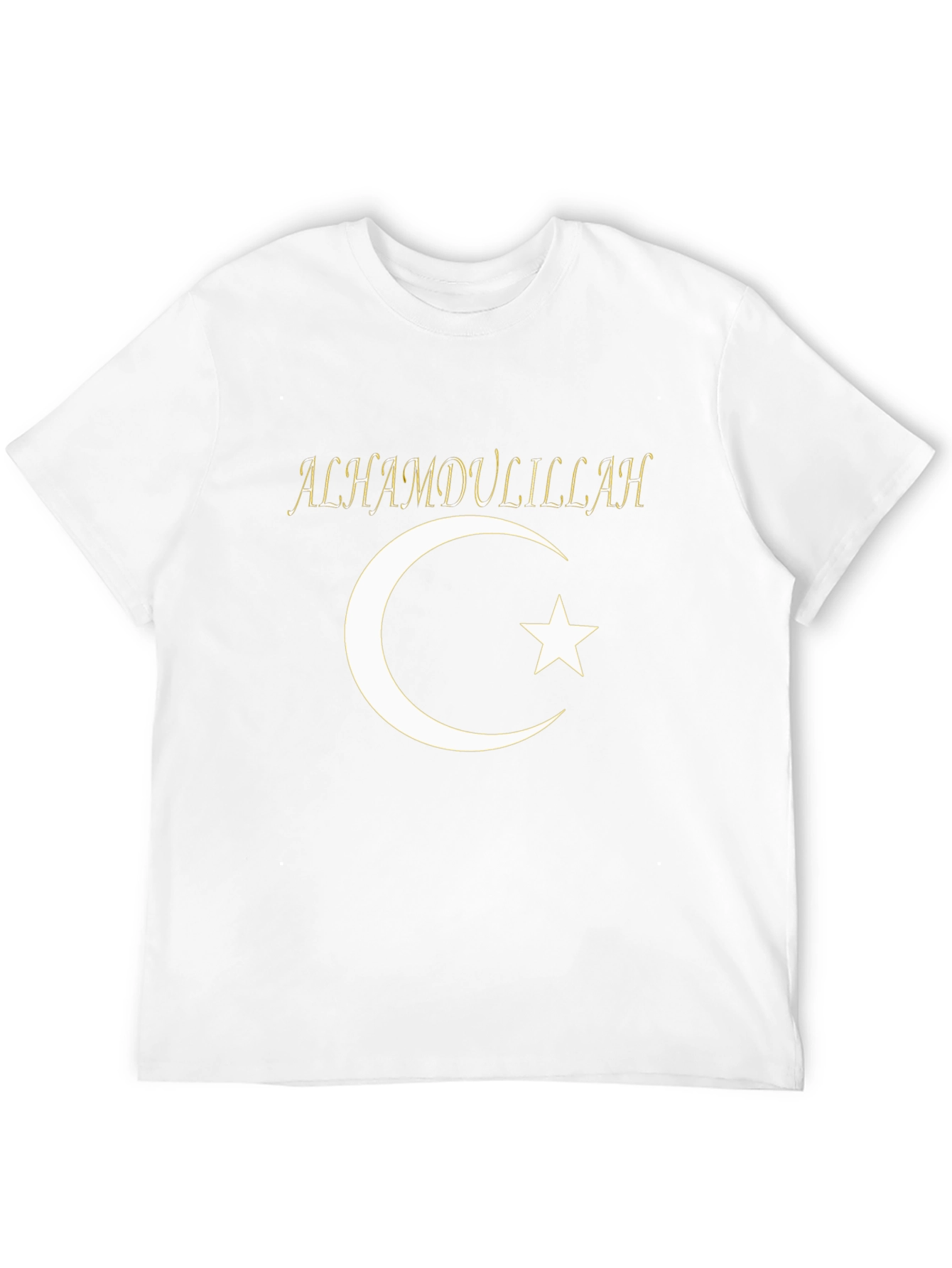 Alhamdulillah Crescent Moon Star Graphic T-Shirt