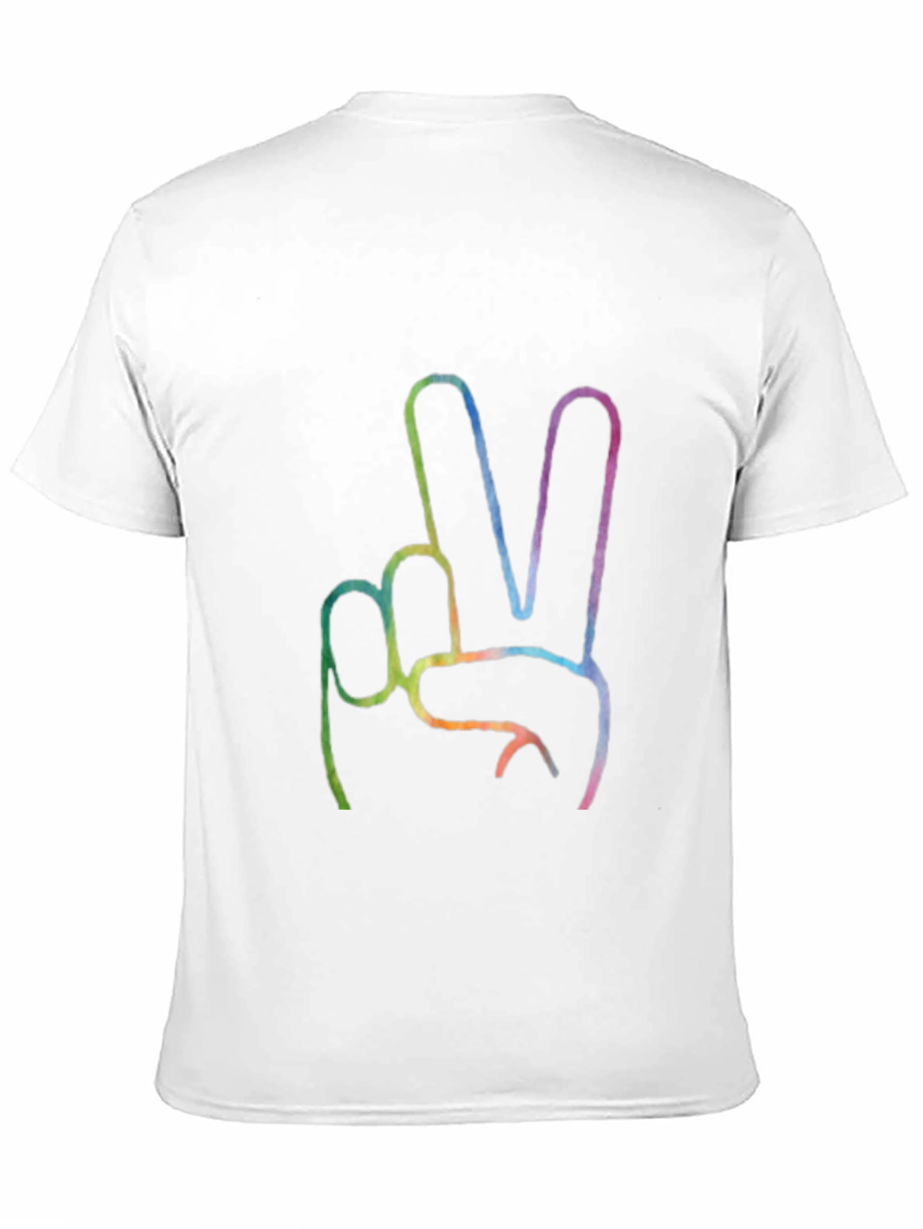 Peace Sign Graphic T-Shirt - Black Crew Neck Tee