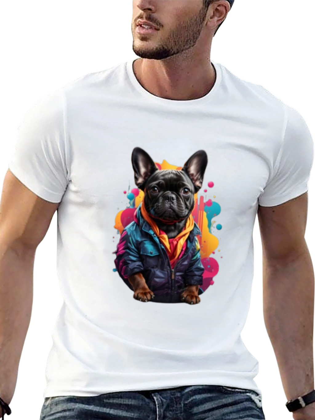 Dog in Jacket Graphic Tee