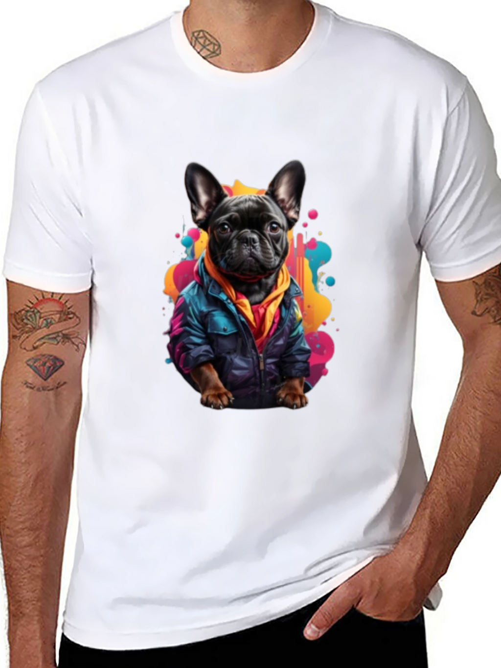 Dog in Jacket Graphic Tee