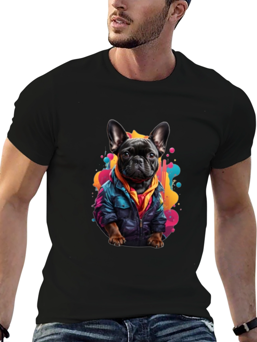 Dog in Jacket Graphic Tee