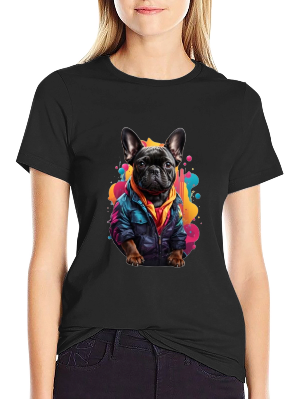 Dog in Jacket Graphic Tee
