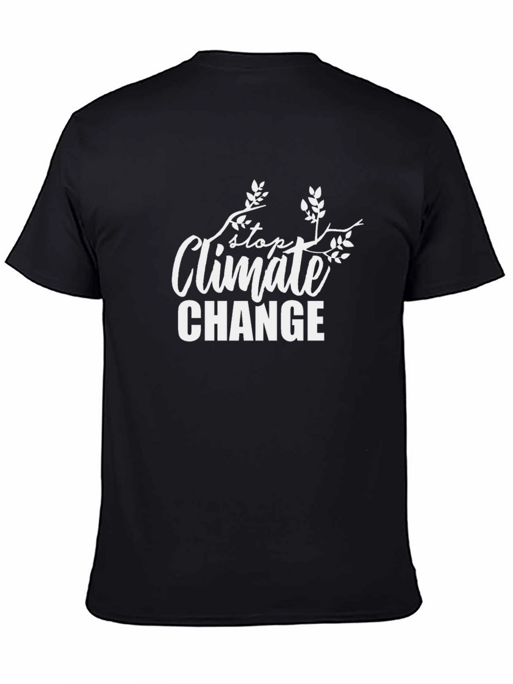 Stop Climate Change T-Shirt - Black