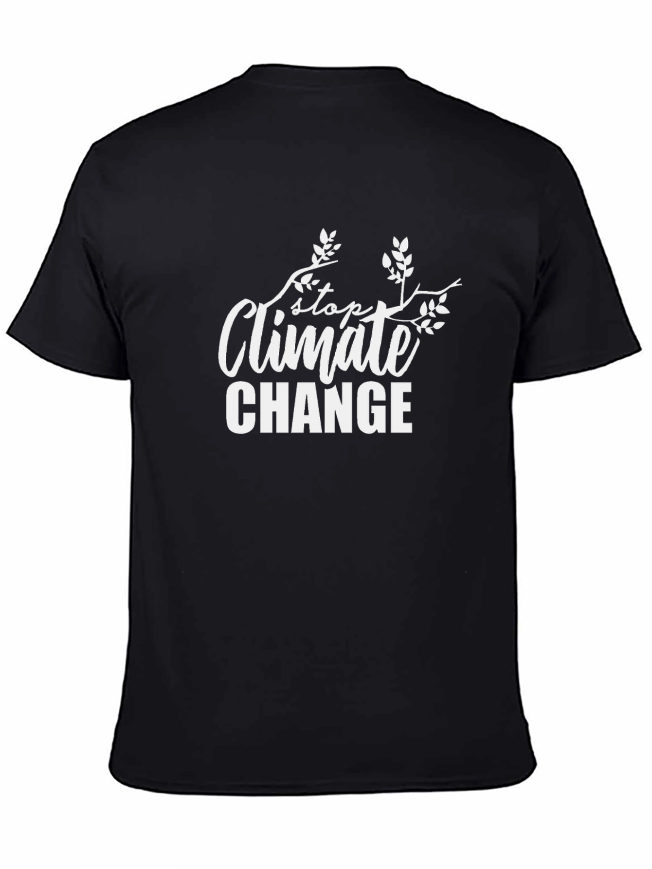 Stop Climate Change T-Shirt - Black