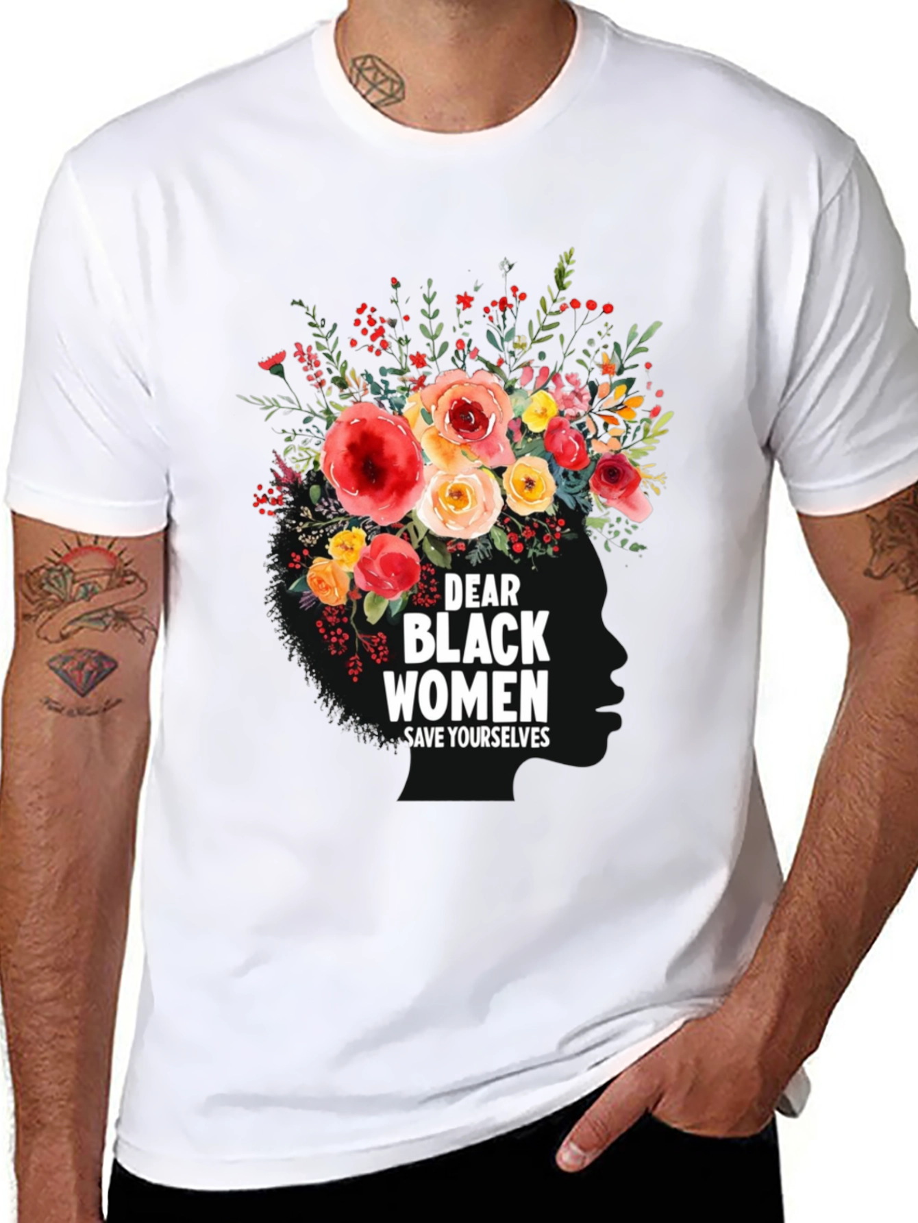 Dear Black Women Floral T-Shirt
