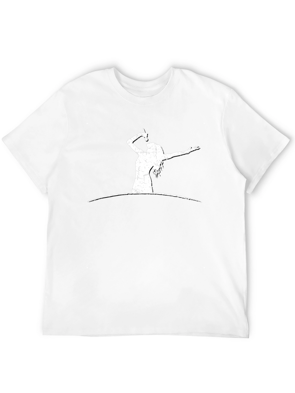 Retro Rocker Graphic Tee - Black Cotton Casual T-Shirt