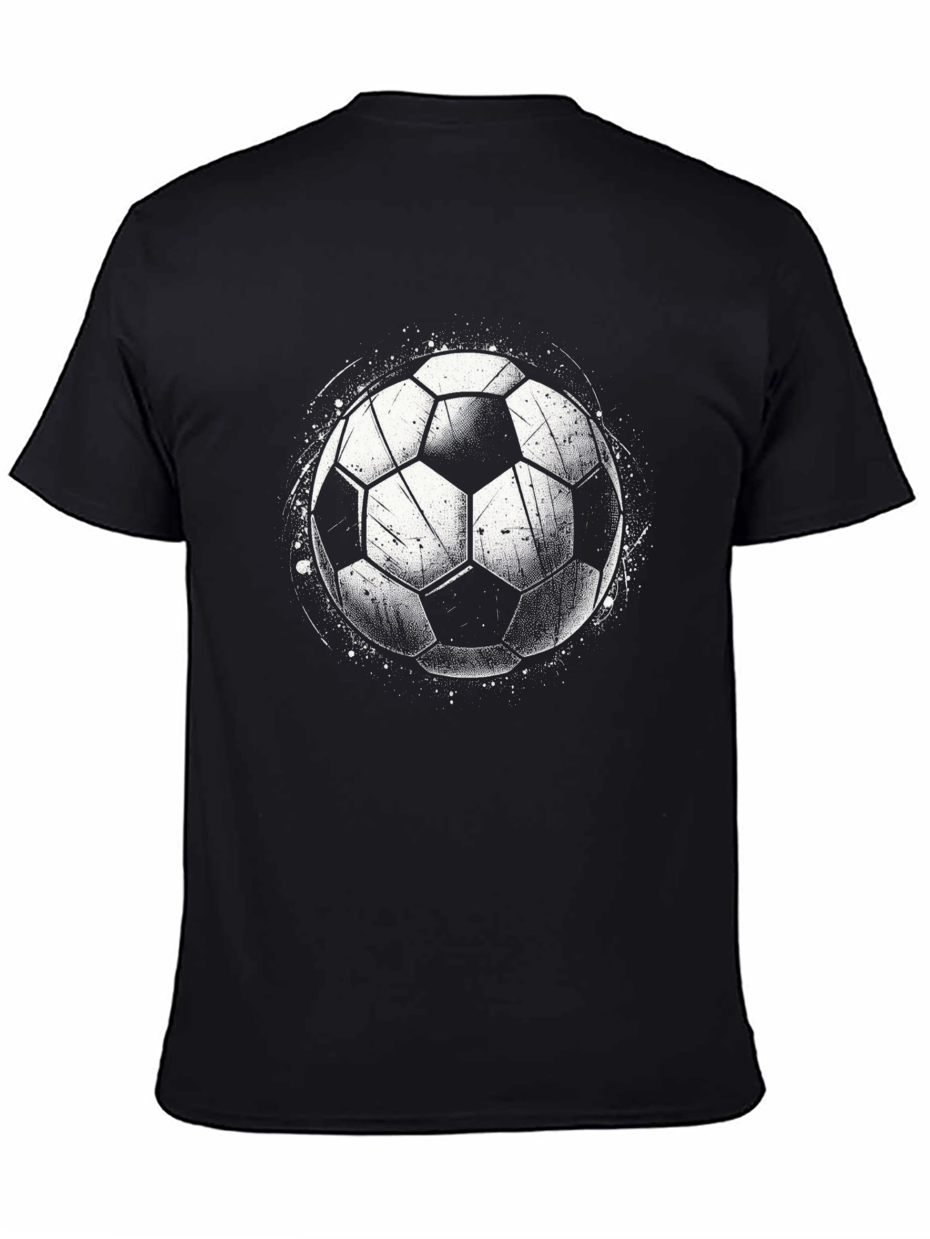 Soccer Ball Graphic T-Shirt - Black