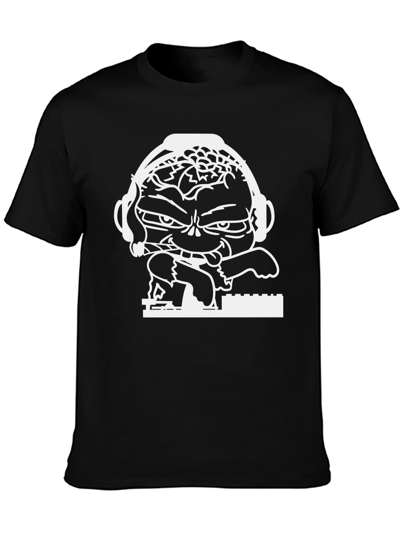 DJing Cartoon Graphic Tee - Cool Style