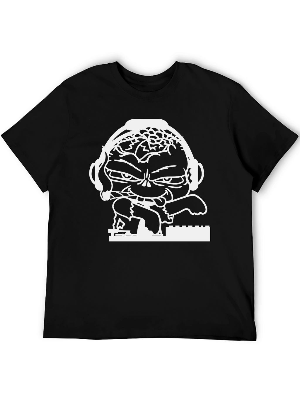 DJing Cartoon Graphic Tee - Cool Style