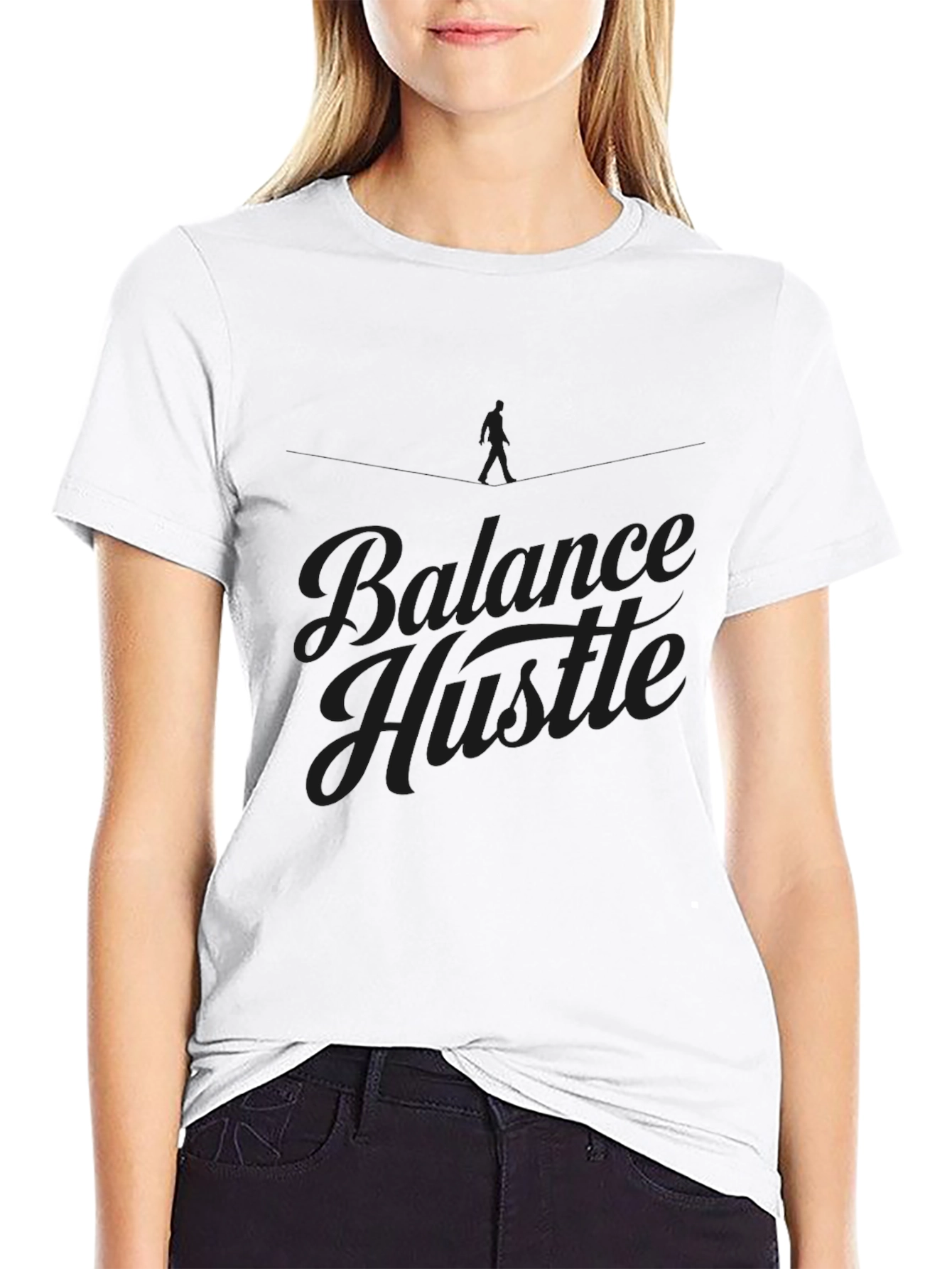 Balance Hustle Graphic T-Shirt - Mens Black Tee