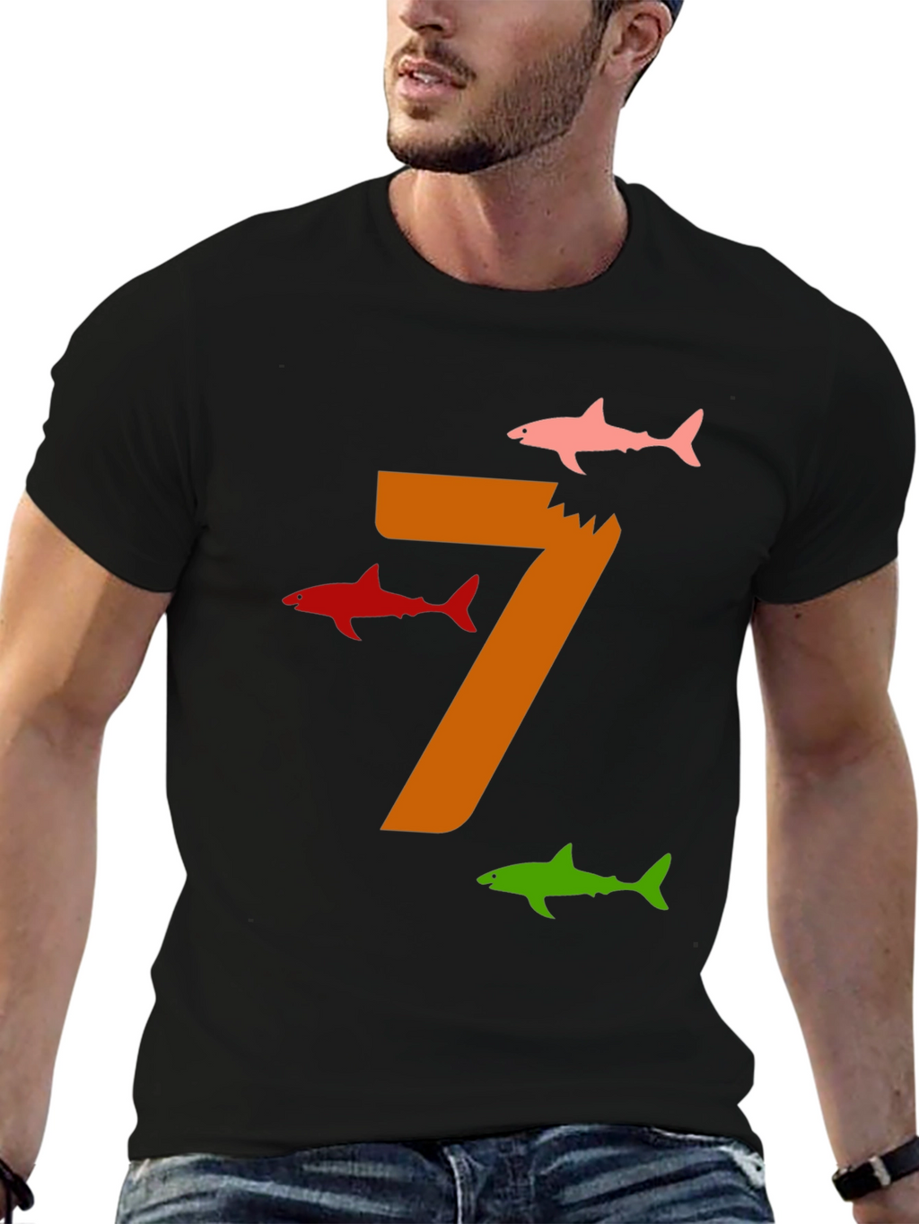 Shark Number 7 Graphic Tee