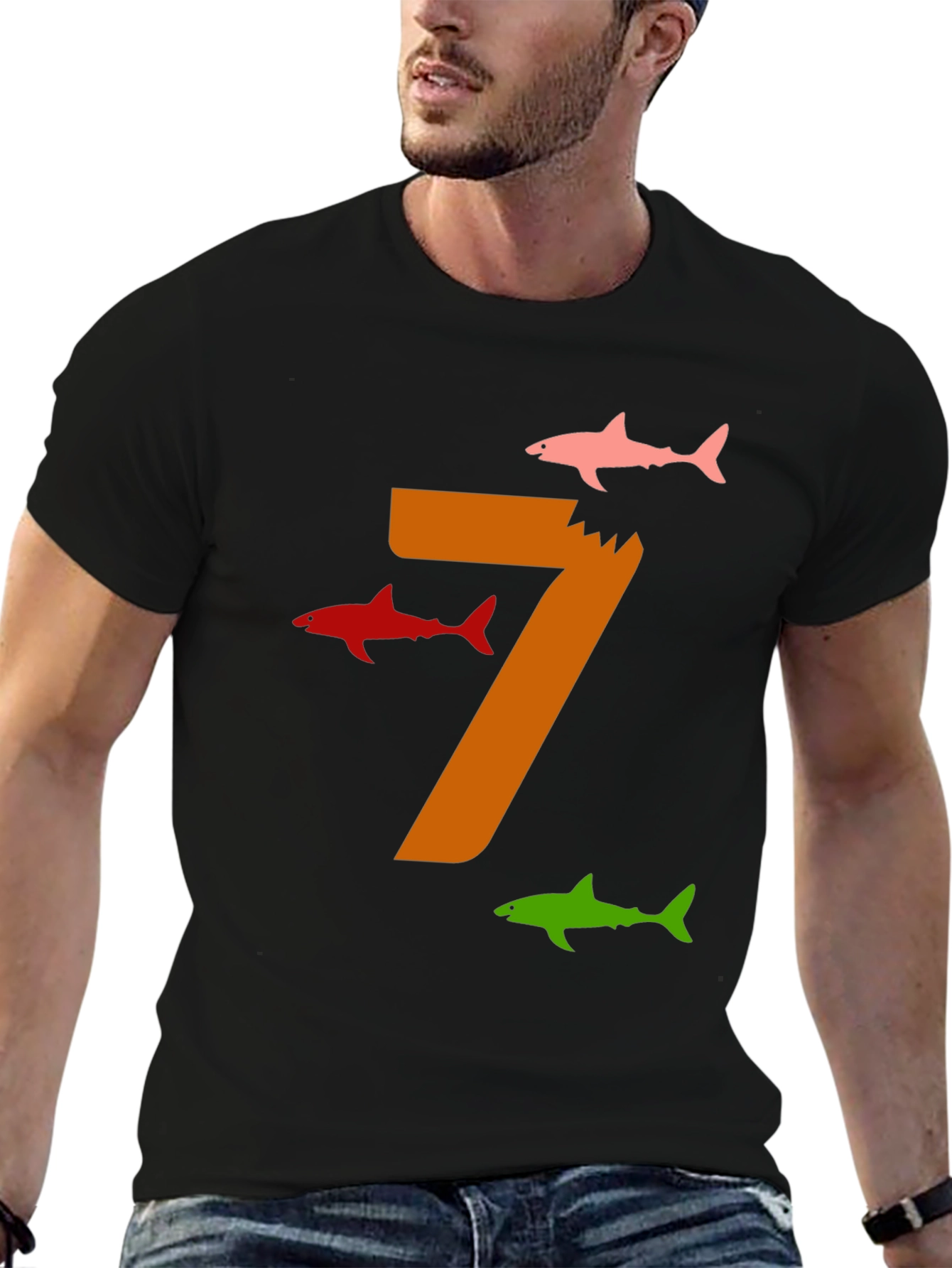 Shark Number 7 Graphic Tee