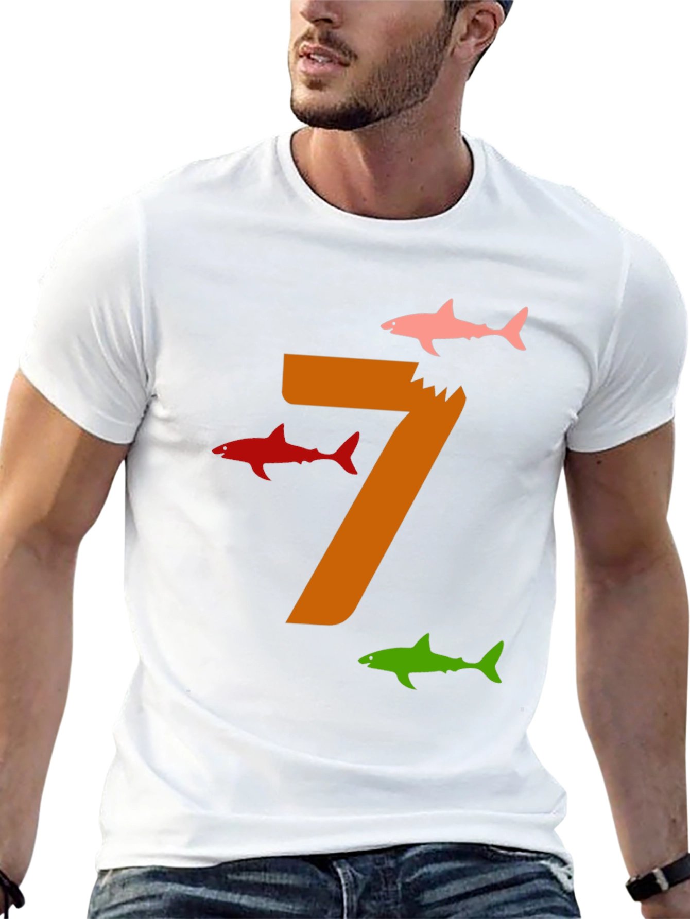 Shark Number 7 Graphic Tee