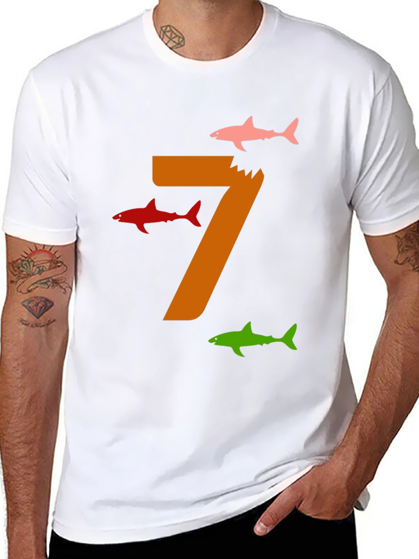 Shark Number 7 Graphic Tee