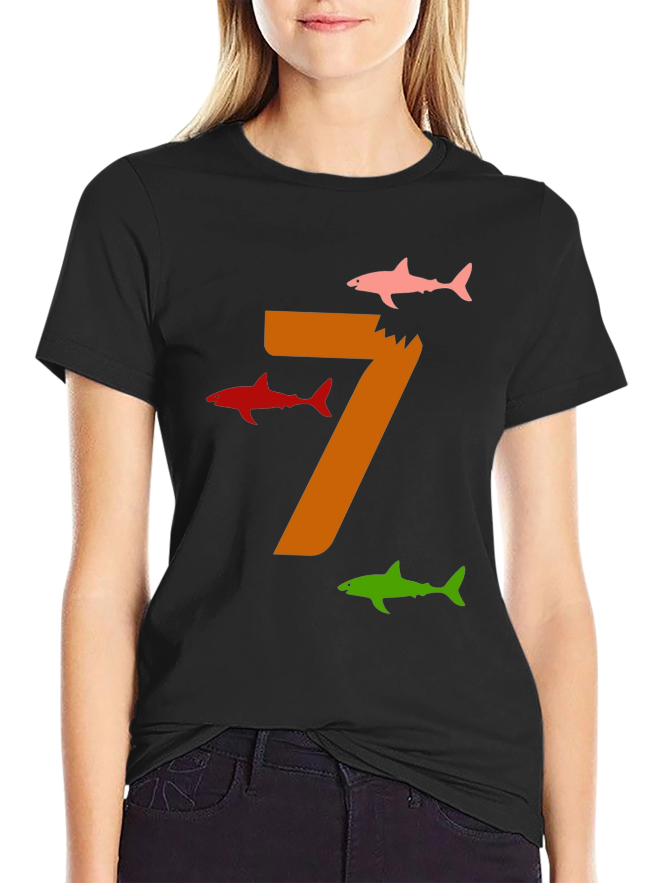 Shark Number 7 Graphic Tee