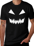 Spooky Face Black T-Shirt