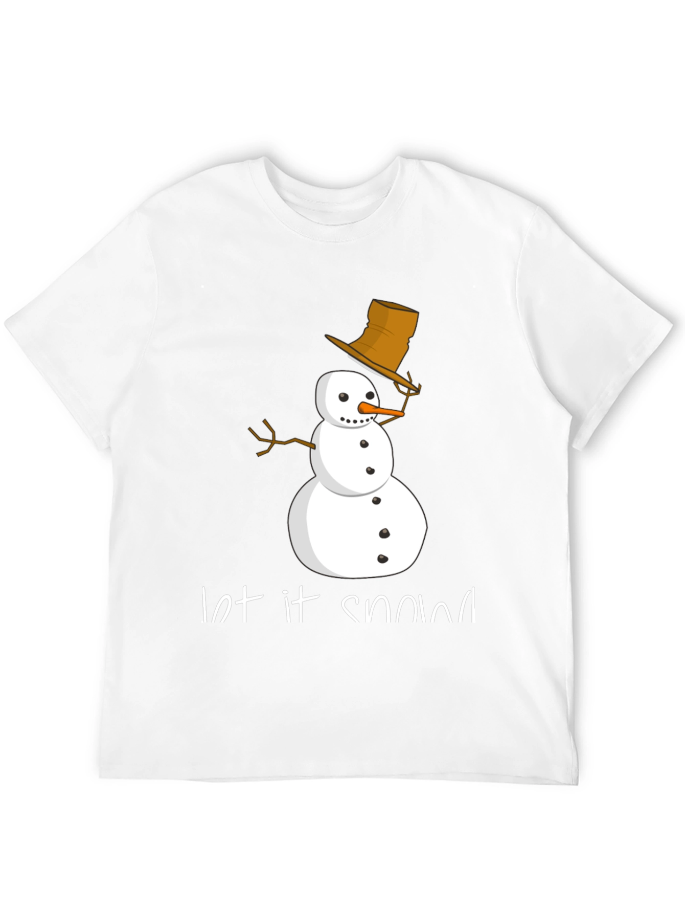 Let it Snow T-Shirt - Festive Snowman Design