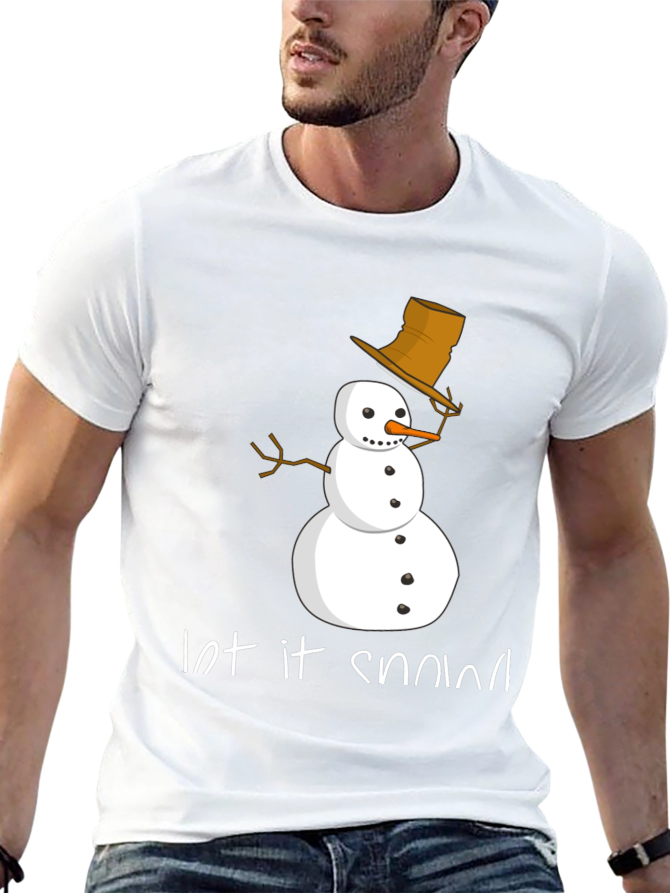 Let it Snow T-Shirt - Festive Snowman Design