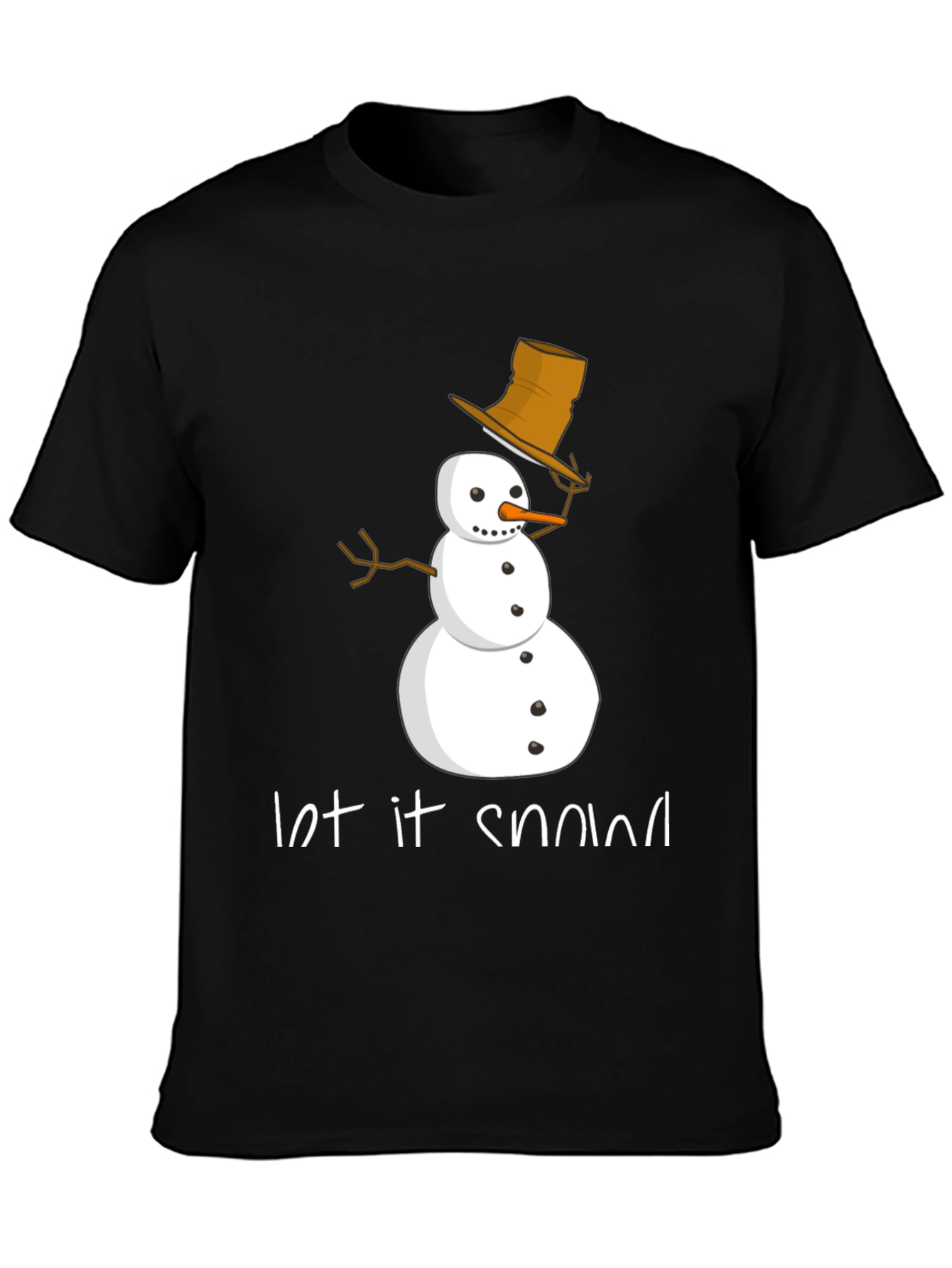 Let it Snow T-Shirt - Festive Snowman Design