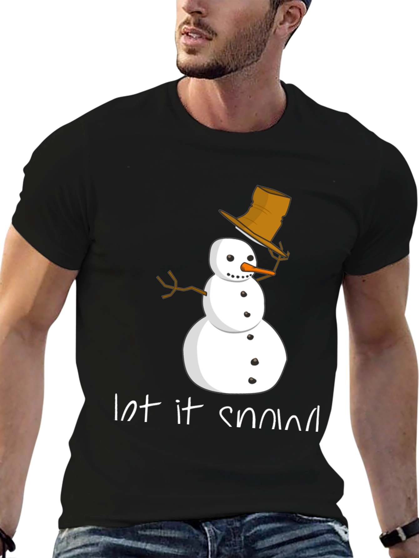 Let it Snow T-Shirt - Festive Snowman Design