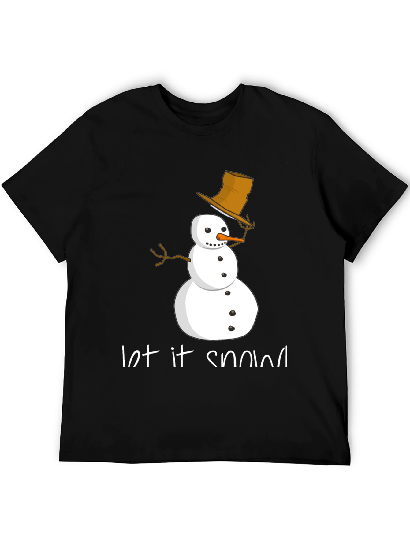 Let it Snow T-Shirt - Festive Snowman Design