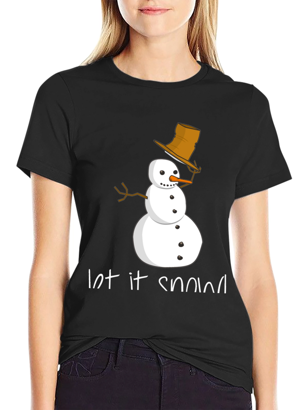 Let it Snow T-Shirt - Festive Snowman Design